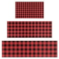 thumbnail image 1 of Red and White Checkered Pattern Kitchen Rugs Sets Of 3,Kitchen Runner Rugs Non Skid Washable,Decorative Kitchen Floor Mats for Kitchen,Sink,Laundry,17"x30"+ 17"x47" + 17"x59", 1 of 6