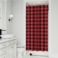 thumbnail image 1 of Red and White Checkered Pattern Shower Curtain 36"x72" ,Bathroom Decorative Shower Curtains Set with 12 Hooks,Modern Waterproof Washable Shower Curtain, 1 of 6