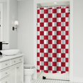 thumbnail image 1 of Red and White Checkered Pattern Shower Curtain 36"x72" ,Bathroom Decorative Shower Curtains Set with 12 Hooks,Modern Waterproof Washable Shower Curtain, 1 of 6