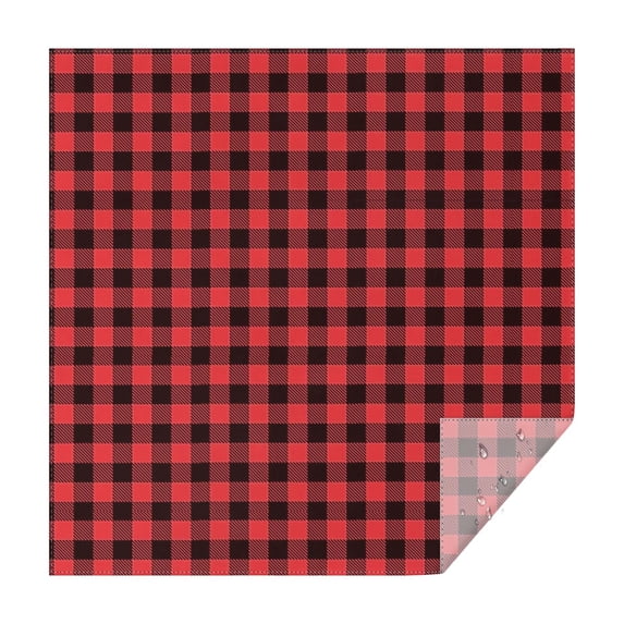 Red and White Checkered Pattern Square Tablecloth,Waterproof Square Table Cover,Wipeable Spillproof Washable Table Cover for Home Kitchen Party Decor 52"x52"(132x132cm)