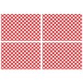 thumbnail image 1 of Red and White Checkered Pattern Summer Placemats Table Placemats Set Of 4-Linen Kitchen Washable Placemats Table Mats 11.8"x17.7" Non-Slip Heat Resistant, 1 of 6