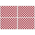 thumbnail image 1 of Red and White Checkered Pattern Summer Placemats Table Placemats Set Of 4-Linen Kitchen Washable Placemats Table Mats 11.8"x17.7" Non-Slip Heat Resistant, 1 of 6