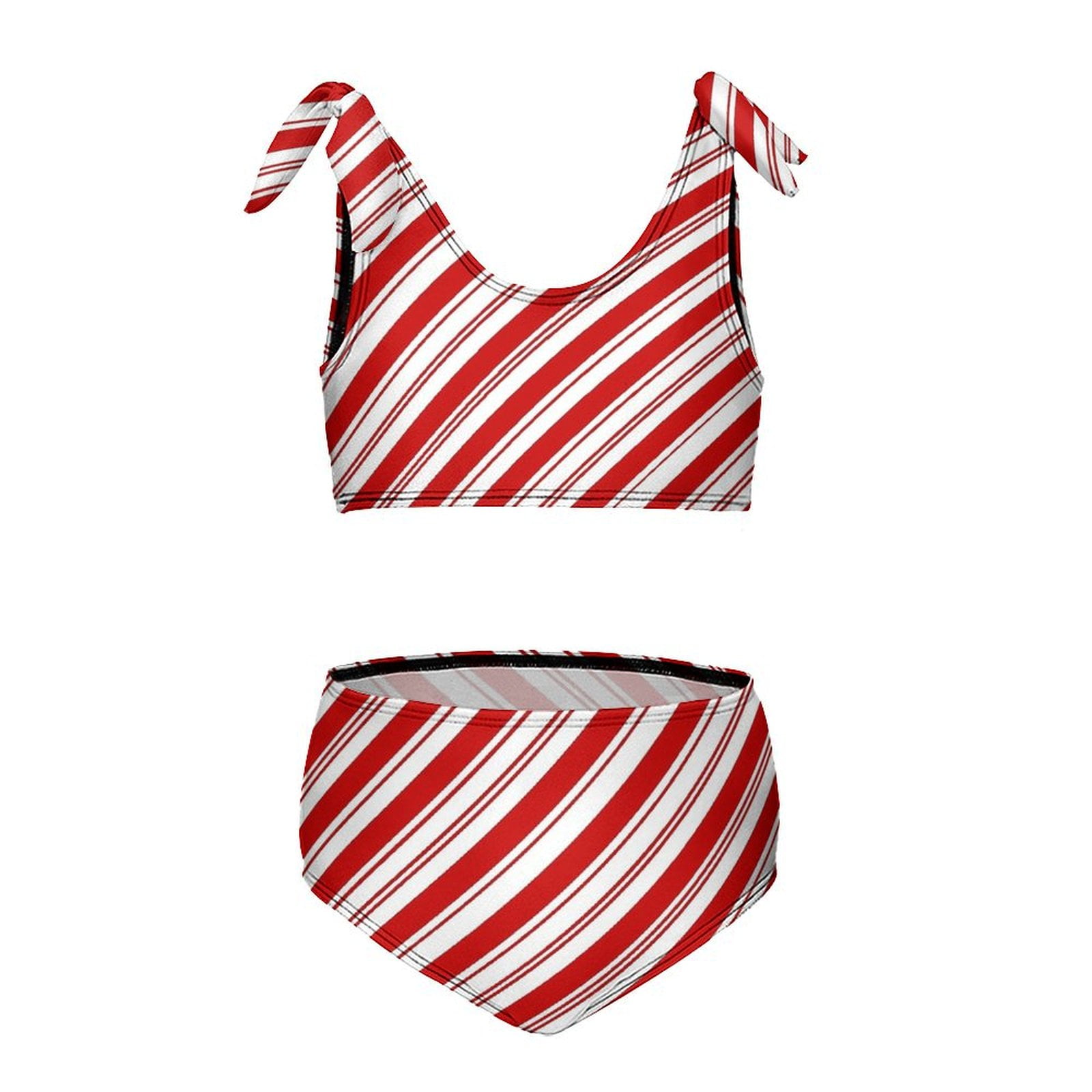 Women's Candy Canes & Christmas Trees Buttery Soft Swimsuit With UPF 50+