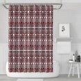 thumbnail image 1 of Red and White Christmas Folk Pattern Shower Curtain 72"x72" ,Bathroom Decorative Shower Curtains Set with 12 Hooks,Modern Waterproof Washable Shower Curtain, 1 of 6