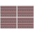 thumbnail image 1 of Red and White Christmas Folk Pattern Summer Placemats Table Placemats Set Of 4-Linen Kitchen Washable Placemats Table Mats 11.8"x17.7" Non-Slip Heat Resistant, 1 of 6