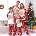 thumbnail image 1 of Red & White Christmas Pajamas Matching Sets for Family 2026 HAPPY NEW YEAR Elk Graphic Xmas Pjs Funny Family Soft Loungewear, 1 of 4