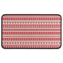 Red and White Christmas Pattern Door Rugs,Washable Non Slip Door Mats Indoor,Decorative Door Mats,Entry Mat Indoor for Entrance,Bedroom,Kitchen,Bathroom,30"x17"