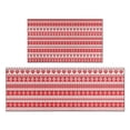 thumbnail image 1 of Red and White Christmas Pattern Kitchen Rugs Sets Of 2,Anti Fatigue Kitchen Mat Rugs Non Slip Washable,Decorative Kitchen Floor Mats for Kitchen,Sink,Laundry,17"x30"+17"x47", 1 of 7