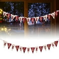 thumbnail image 1 of Red and White Christmas Polyester Banner with 5.11 Inch Letters, Pennant Shapes, Merry Christmas Pre-Assembled Holiday Garland for Party Home Celebration, 1 of 5