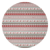 Red and White Christmas Striped Pattern Round Blanket,Comfortable Soft Flannel Throw Blanket,All Season,Warm Lightweight Blankets for Sofa Bed Couch Living Room Chair 47"x47"