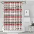 thumbnail image 1 of Red and White Christmas Striped Pattern Shower Curtain 72"x72" ,Bathroom Decorative Shower Curtains Set with 12 Hooks,Modern Waterproof Washable Shower Curtain, 1 of 6