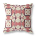 thumbnail image 1 of Red White Cosmic Circle Boho Suede Throw Pillow, 1 of 4