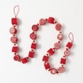 thumbnail image 1 of Red & White Felt Candy Garland Multicolor 68"H Wool, 1 of 5