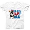 thumbnail image 1 of Red White and Feral Raccoon T-Shirt – Funny 4th of July Hot Dog Tee for Animal Lovers, ‘Merica Party Shirt for Men, Women, USA Cookouts & Patriotic Summer Events, 1 of 7