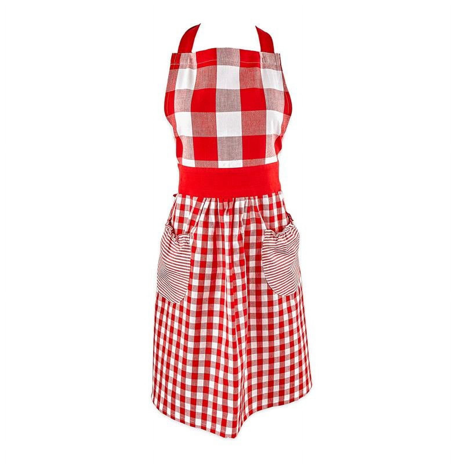 Red/White Gingham Apron - Walmart.com