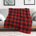 thumbnail image 1 of Red And White Gingham Plaid Blanket 40"x50" Anti-Pilling Flannel Throw Blanket Lightweight Soft Fleece,All-Season Couch And Bed Blanket for Home Travel Made in the USA, 1 of 8