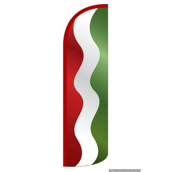 Red White Green Windless flag Without Pole Advertisement /Business Flags | Feather Flag |
