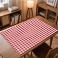 thumbnail image 1 of Red And White Grid Plaid Placemats 100x75cm Non-Slip Desk Mat Table Protector Durable Diatomaceous Rounded Corners, Washable Table Pad for Home Office Made in USA, 1 of 7