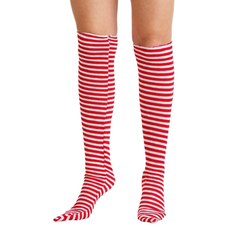 Clown Socks Red White Striped Adult Wheres Wally Clown Socks Red White Striped Adult Wheres Wally