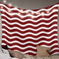 thumbnail image 1 of Red White Large Tapestry for Bedroom Wall Hanging Tapestry, Modern Abstract Waves Water Ripple Striped Ceiling Backdrop Tapestries Poster Blanket Wall Decor for Teens Room Living Room Dorm 100" x 59", 1 of 8