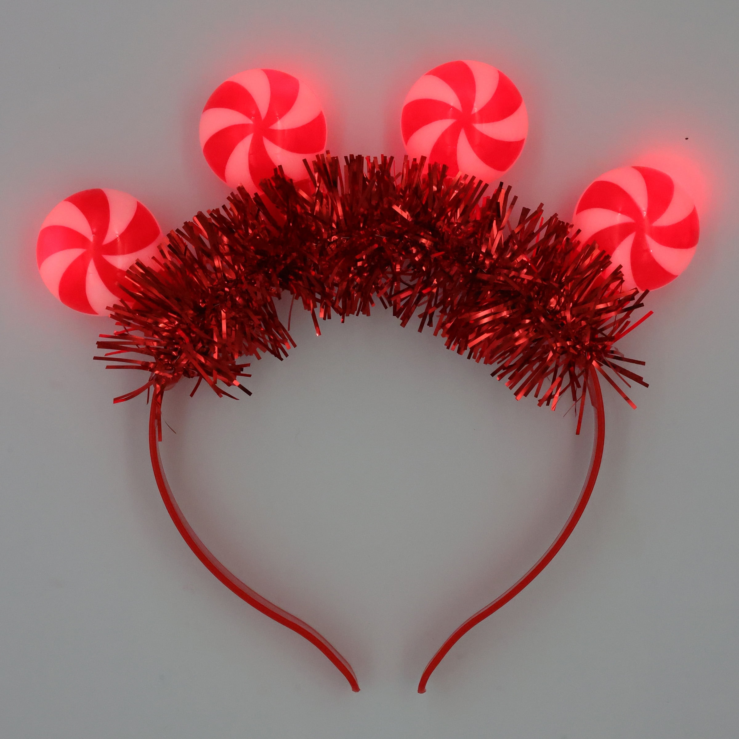 Red & White Light Up Peppermint Candy Headband by Celebrate It - Holiday and Christmas Apparel and Accessories