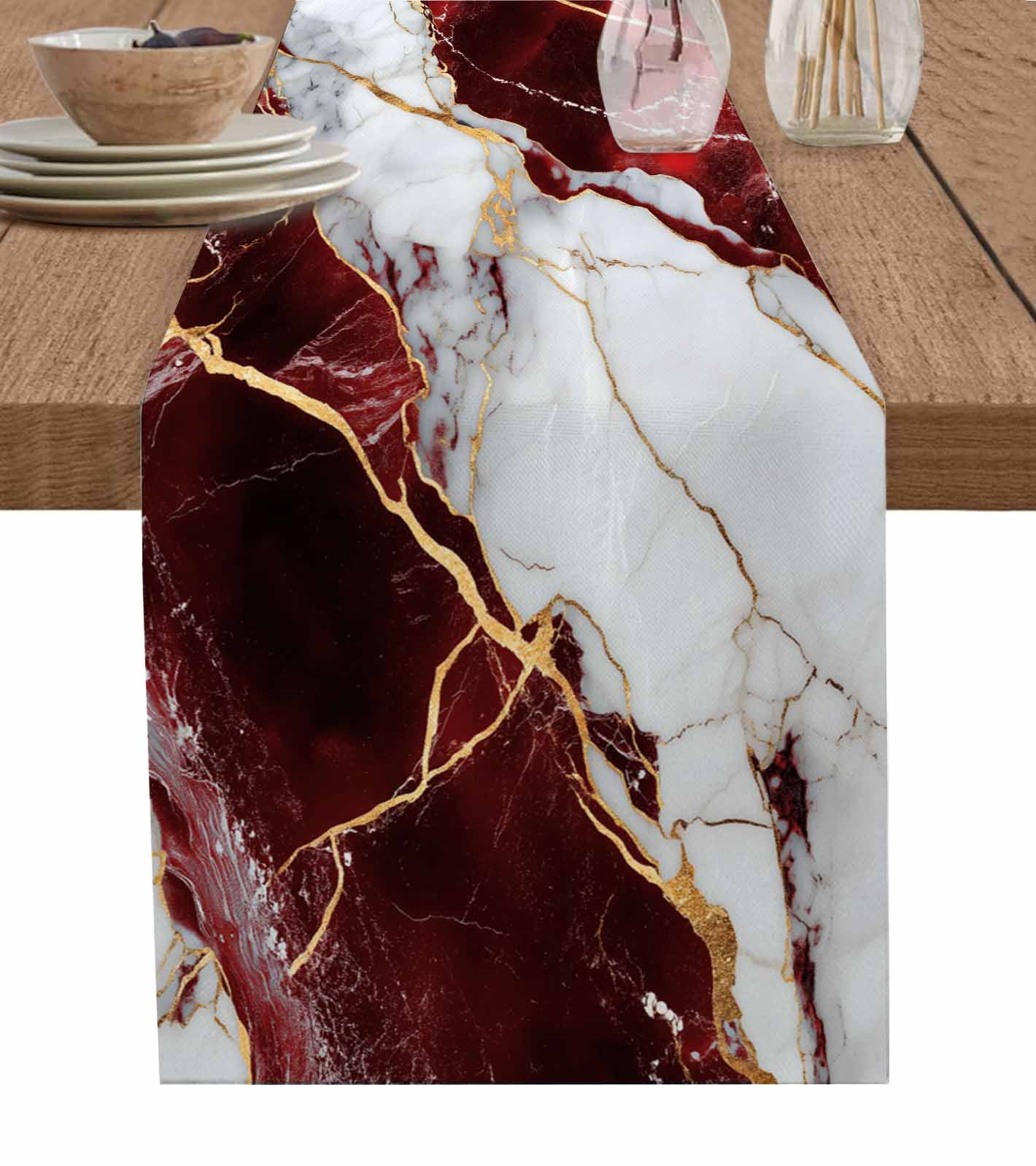 Rose Marble Table Runner