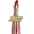 thumbnail image 1 of Red/White Mixed Color Graduation Tassel with Gold Date Drop, 1 of 2