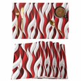 thumbnail image 1 of Red White Moire Placemats Set of 4, Modern Abstract Art Placemats for Dining Table, Place Mats for Kitchen Tabletop, Waterproof Wipeable Dining Table Mats Set, 1 of 9