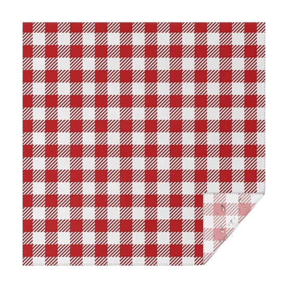 Red and White Plaid Pattern Square Tablecloth,Waterproof Square Table Cover,Wipeable Spillproof Washable Table Cover for Home Kitchen Party Decor 42"X42"(107x107cm)