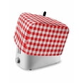 thumbnail image 1 of Red White Plaid Small Toaster Cover 2 Slice, Kitchen Appliance Covers, Modern Farmhouse Buffalo Check Gingham Toaster Oven Cover with Loop, Bread Machine Cover Polyester Dust Cover Protection, 1 of 4