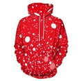 thumbnail image 1 of Red White Polka Dots Men's Women New Sweatshirt Hoodie Men's Plus Size Sweatshirt Hooded Sweatshirt 3d Printed Street Men's Cloth, 1 of 6