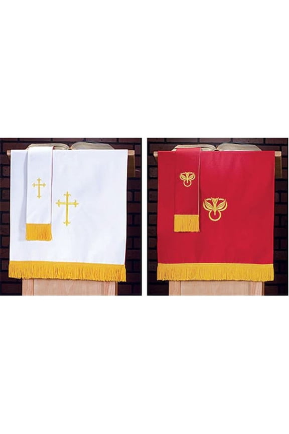 Autom Pulpit Scarf With Cross, 18 x 36' L