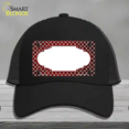 thumbnail image 1 of Red White Quatrefoil Scallop Oil Rubbed Novelty License Plate Hat Mesh Black, 1 of 1