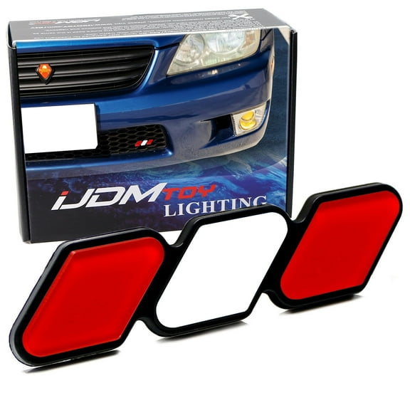 Red/White/Red TRD 3-Color Stripe Lower Grille/Hood Grill Badge Emblem w/No Removal Required Toggle Anchor Bolts, For Lexus Scion Toyota