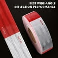 thumbnail image 1 of Red White Reflective Tape for Vehicles, High Intensity Prismatic Reflective Strips, Waterproof Adhesive Safety Tape for Trucks Trailers RV Camper Boat Bumper, Reflective Decals for Night Visibility, 1 of 3