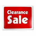 thumbnail image 1 of Red & White Retail Business Sign - Clearance Sale - 5.5" H x 7" W - 2 Pack, 1 of 1