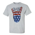 thumbnail image 1 of Red White & Rock Roll Short Sleeve T-Shirt-Sports Gray-Small, 1 of 4