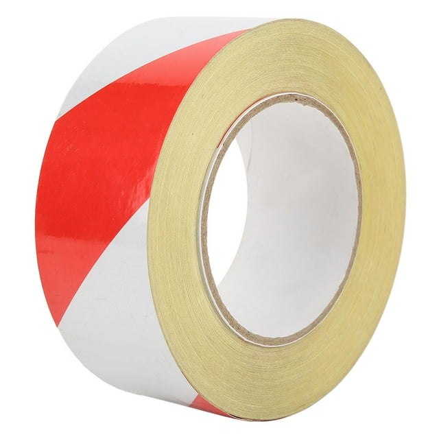 Red White Safety Reflective PVC Tape Warning Sticker Marking Adhesive