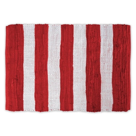 DII Red/White Stripe Rag Rug