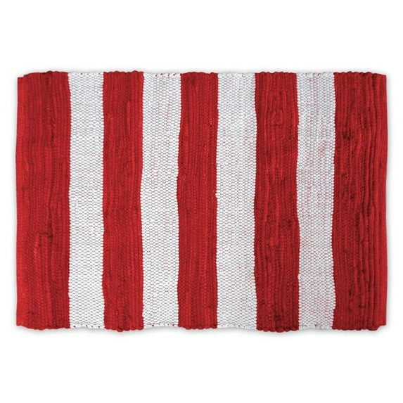 DII Red/White Stripe Rag Rug