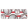 thumbnail image 1 of Red and White Striped Baseballs Pattern Kitchen Rug Mat,Kitchen Runner Rugs Non Skid Washable,Decorative Kitchen Floor Mats for Kitchen,Sink,Laundry,17"x47.2", 1 of 7