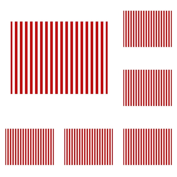 Red and White Striped Disposable Tablecloth 54x108 Inch, Carnival Circus Theme Table Cover for Movie Night Birthday Halloween Christmas Party, Waterproof Table Decor for Picnic BBQ 6PC
