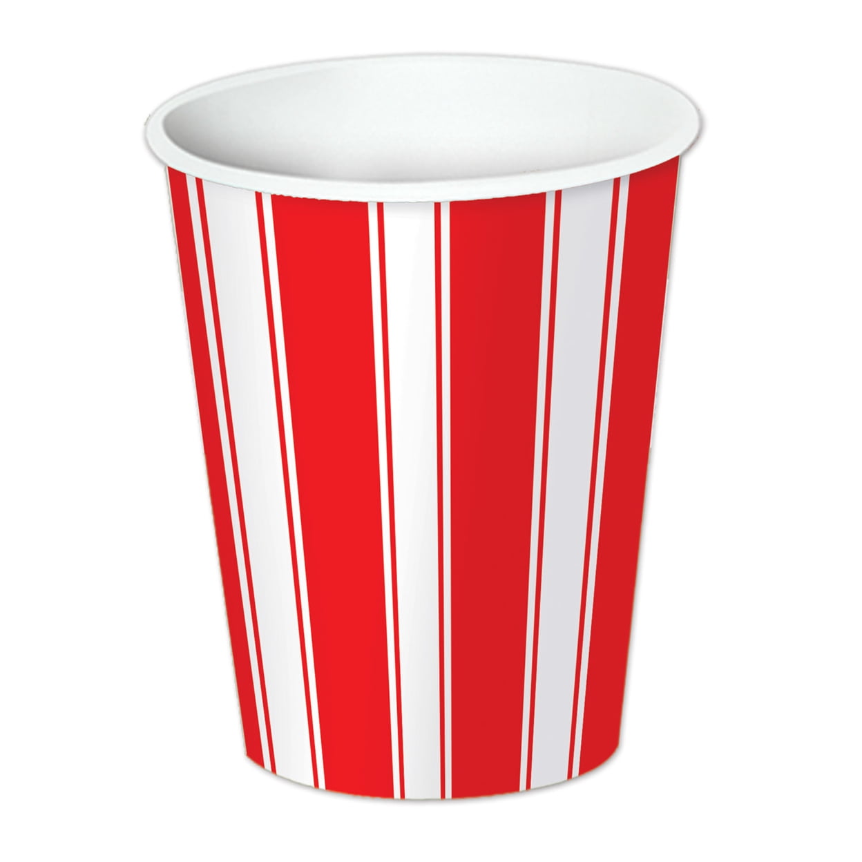 Red & White Stripes Beverage Cups 9 Oz- 12 Pack(8 Per Package)- Hot & Cold Use