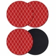 thumbnail image 1 of Red White Stripes Coasters Set of 4, Absorbent Coasters for Drinks, Simple Geometric Modern Monochrome Coaster for Desk Coffee Table Protection, Home Decor House Warming Gifts 4", 1 of 8