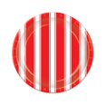 thumbnail image 1 of Red & White Stripes Plates 7"- 12 Pack(8 Per Package), 1 of 5