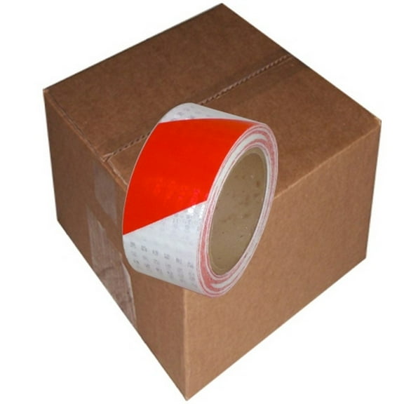 Red/White Super Bright High Intensity Reflective Tape 2" X 30 Ft Roll (12 Roll/Case)