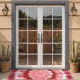 thumbnail image 1 of Red White Tie Dye Mandala Pattern Door Rugs,Washable Non Slip Door Mats Indoor,Decorative Door Mats,Entry Mat Indoor for Entrance,Bedroom,Kitchen,Bathroom,16"x47", 1 of 6