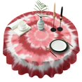 thumbnail image 1 of Red White Tie Dye Mandala Pattern Round Tablecloth 60"x60",Wrinkle Wipeable Table Cloth for Kitchen Dining Room Picnic Patio Party, 1 of 6