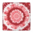 thumbnail image 1 of Red White Tie Dye Mandala Pattern Square Fitted Tablecloth with Elastic Edge,Square Table Cover,Washable Elastic Table Cover for Home Kitchen Party Decor 34"x34", 1 of 6