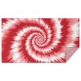 thumbnail image 1 of Red White Tie Dye Spiral Pattern Rectangle Tablecloth 60"x102",Waterproof Polyester Rectangle Table Cloth, Wipeable Spillproof Polyester Tablecloth for Dining, Camping, Indoor and Outdoor, 1 of 6